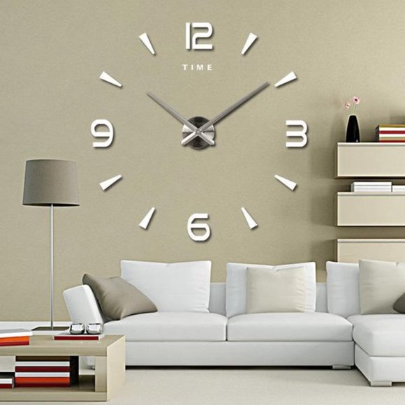 Large Wall Clock Quartz 3D - Picture 1 of 8